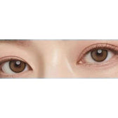 Olens Real Ring Brown — single-eye close-up showing the contact lens appearance