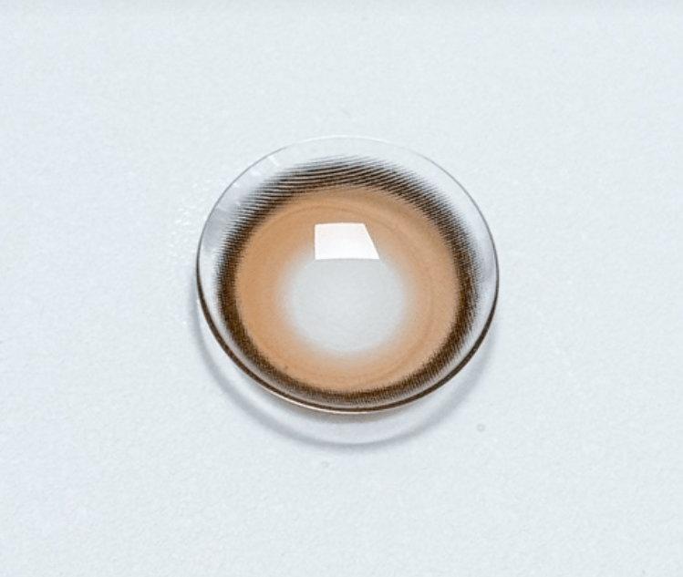Olens Realish Brown colored contact lens, 13.5mm graphic diameter, Monthly wear