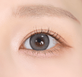 Olens Realish Gray colored contact lens, 13.5mm graphic diameter, Monthly wear