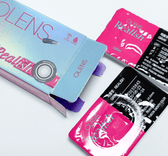 Olens Realish Gray colored contact lens, 13.5mm graphic diameter, Monthly wear