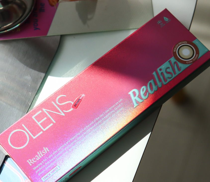 Olens Realish 1Day Brown (10p) colored contact lens, 13.5mm graphic diameter, Daily wear