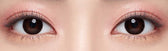 Olens SCL HI Black — both eyes wearing the contact lenses
