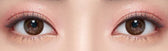 Olens SCL HI Brown — both eyes wearing the contact lenses