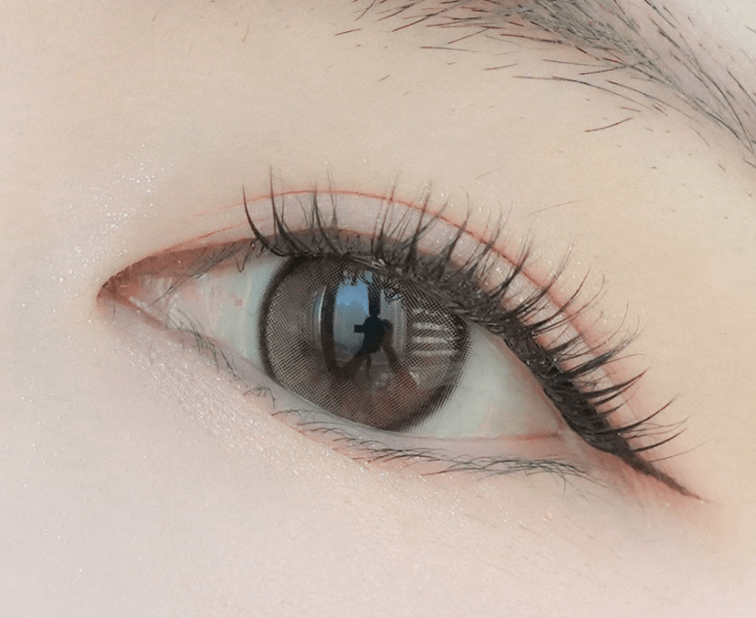 Olens Secrit Tint Brown colored contact lens, 13.5mm graphic diameter, Monthly wear