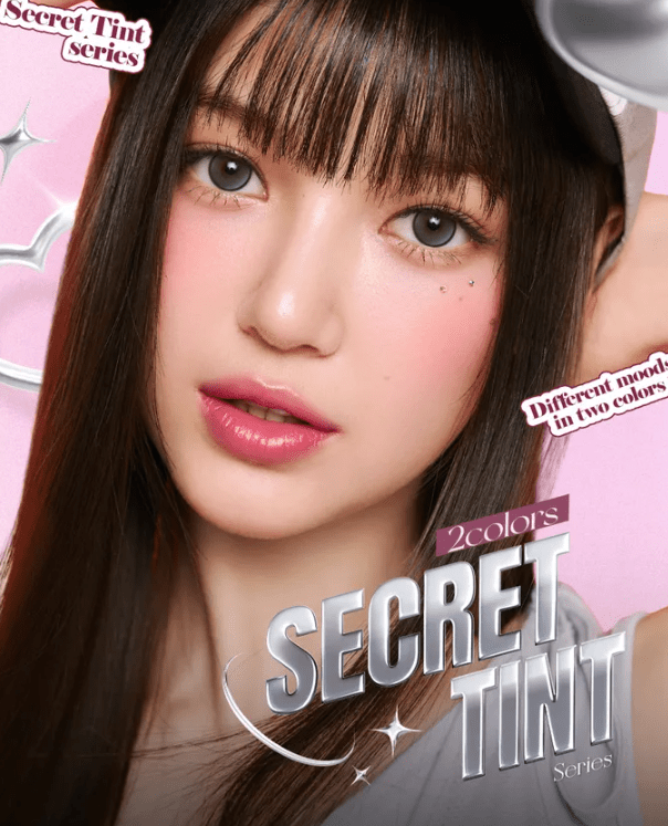 Olens Secrit Tint Gray colored contact lens, 13.5mm graphic diameter, Monthly wear