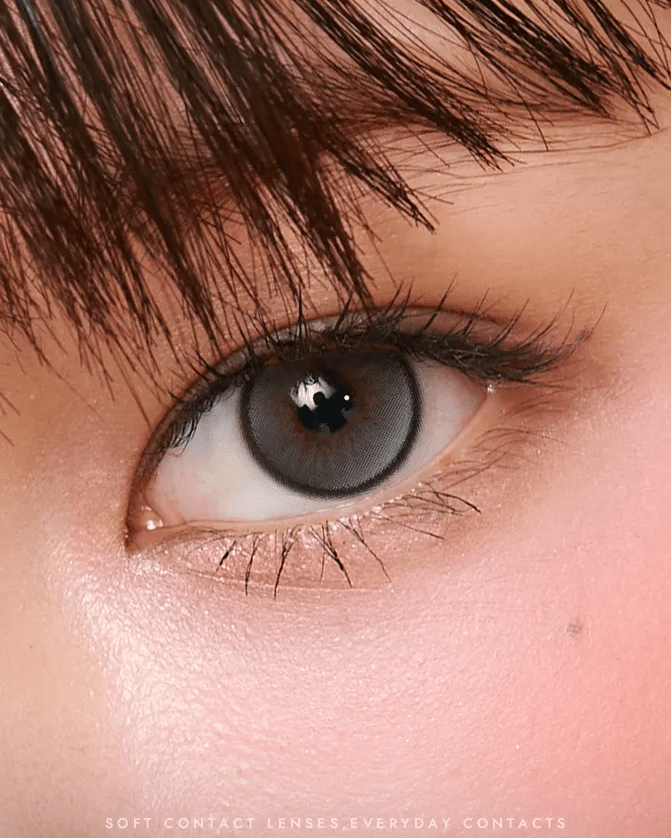 Olens Secrit Tint Gray colored contact lens, 13.5mm graphic diameter, Monthly wear