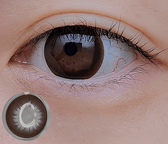 Olens TT2 Black Choco colored contact lens, 13.5mm graphic diameter, 3-6 Months wear