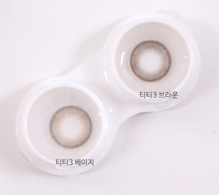 Olens TT3 Beige Brown colored contact lens, 13.3mm graphic diameter, 3-6 Months wear