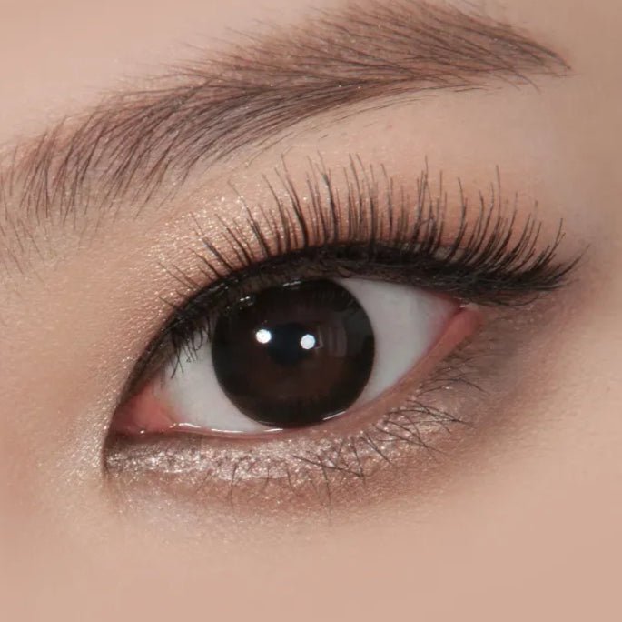 Olens Vi Fine Black colored contact lens, 13.2mm graphic diameter, Monthly wear
