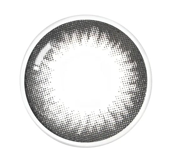 Olens Vi Fine Black colored contact lens, 13.2mm graphic diameter, Monthly wear