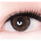 Olens ViVi Ring 1Day Choco (10p) — single-eye close-up showing the contact lens appearance