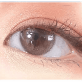 Olens ViVi Ring 1Day Choco (10p) — single-eye close-up showing the contact lens appearance
