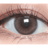Olens ViVi Ring 1Day Choco (10p) — single-eye close-up showing the contact lens appearance