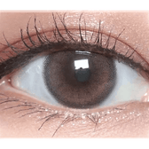 Olens ViVi Ring 1Day Choco (20p) — single-eye close-up showing the contact lens appearance
