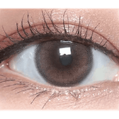 Olens ViVi Ring 1Day Choco (20p) — single-eye close-up showing the contact lens appearance