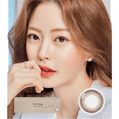 Olens ViVi Ring 1Day Choco (20p) — model portrait showing the contact lens look