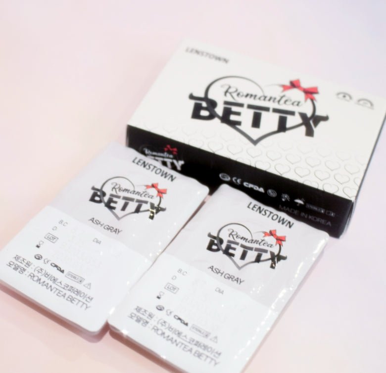 Romantea Betty Ash Brown colored contact lens, 13.7mm graphic diameter, Monthly wear