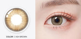 Romantea Betty Ash Brown Toric colored contact lens, 13.7mm graphic diameter, 3-6 Months wear