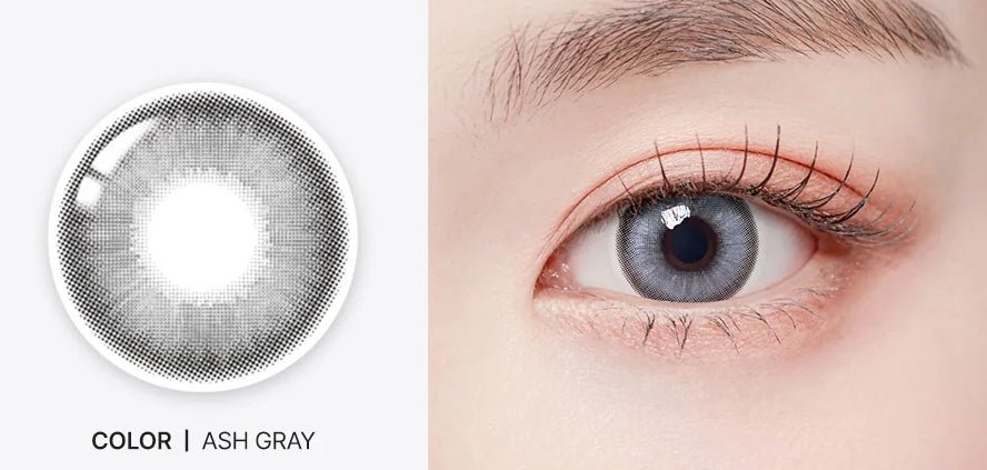 Romantea Betty Ash Gray Toric colored contact lens, 13.7mm graphic diameter, 3-6 Months wear