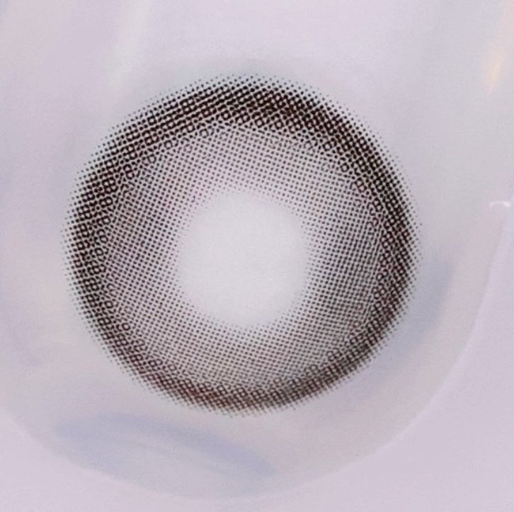 Romantea Bubbly Candy Chacoal Gray colored contact lens, 13.9mm graphic diameter, Monthly wear