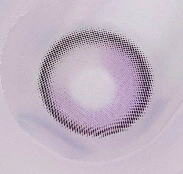 Romantea Bubbly Candy Purple Violet Toric colored contact lens, 13.9mm graphic diameter, 3-6 Months wear