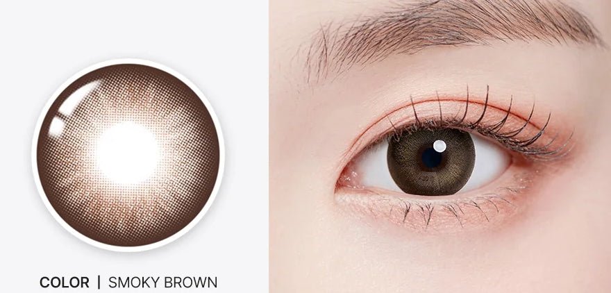 Romantea Smoky Brown Toric colored contact lens, 13.9mm graphic diameter, 3-6 Months wear