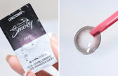 Romantea Smoky Pink colored contact lens, 13.8mm graphic diameter, Monthly wear