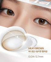 Shine Touch Milky 1Day Choco (20p) colored contact lens, 12.7mm graphic diameter, Daily wear