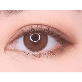 Olens ViVi Ring 1Day Brown (10p) — single-eye close-up showing the contact lens appearance