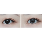 Olens ViVi Ring 1Day Pink (10p) — both eyes wearing the contact lenses