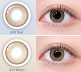 LensTown 1Day Odd I's Soft Gray (10p) colored contact lens, 13.0mm graphic diameter, Daily wear