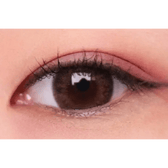 LensTown 247 Diary Brown (10p) — single-eye close-up showing the contact lens appearance