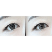 LensTown 247 Diary Brown (10p) — both eyes wearing the contact lenses