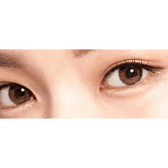 LensTown 247 Diary Brown (10p) — both eyes wearing the contact lenses