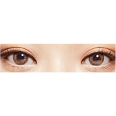 LensTown 247 Diary Brown (10p) — both eyes wearing the contact lenses