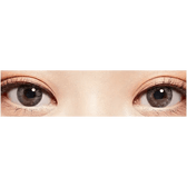 LensTown 247 Diary Gray (10p) — both eyes wearing the contact lenses