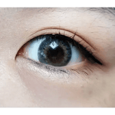 LensTown 247 Diary Gray (10p) — single-eye close-up showing the contact lens appearance