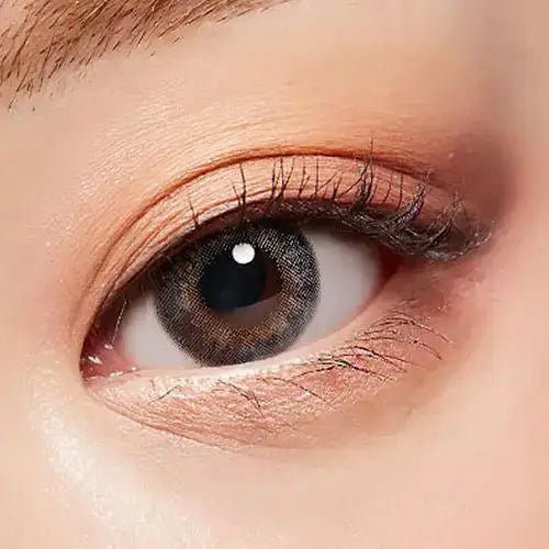 LensTown 247 Diary Gray (10p) — single-eye close-up showing the contact lens appearance