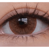 LensTown 247 Fit Brown (10p) — single-eye close-up showing the contact lens appearance