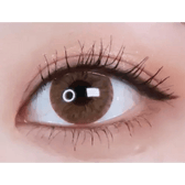 LensTown 247 Fit Brown (10p) — single-eye close-up showing the contact lens appearance