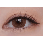 LensTown 247 Fit Brown (10p) — single-eye close-up showing the contact lens appearance