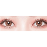 LensTown 247 Fit Brown (10p) — both eyes wearing the contact lenses