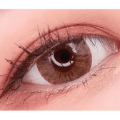 LensTown 247 Fit Brown (10p) — single-eye close-up showing the contact lens appearance
