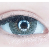 LensTown 247 Fit Green (10p) — single-eye close-up showing the contact lens appearance