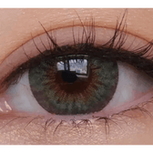 LensTown 247 Fit Green (10p) — single-eye close-up showing the contact lens appearance