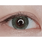 LensTown 247 Fit Green (10p) — single-eye close-up showing the contact lens appearance