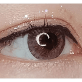 LensTown 247 Fit Pink (10p) — single-eye close-up showing the contact lens appearance