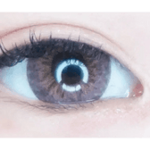 LensTown 247 Fit Pink (10p) — single-eye close-up showing the contact lens appearance