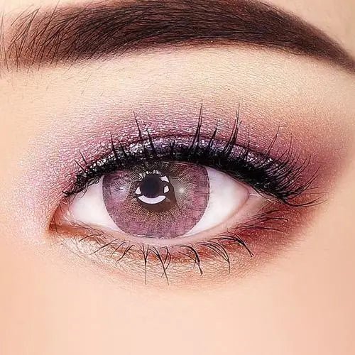 LensTown 247 Fit Pink (10p) — single-eye close-up showing the contact lens appearance