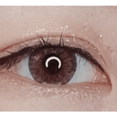 LensTown 247 Fit Pink (10p) — single-eye close-up showing the contact lens appearance